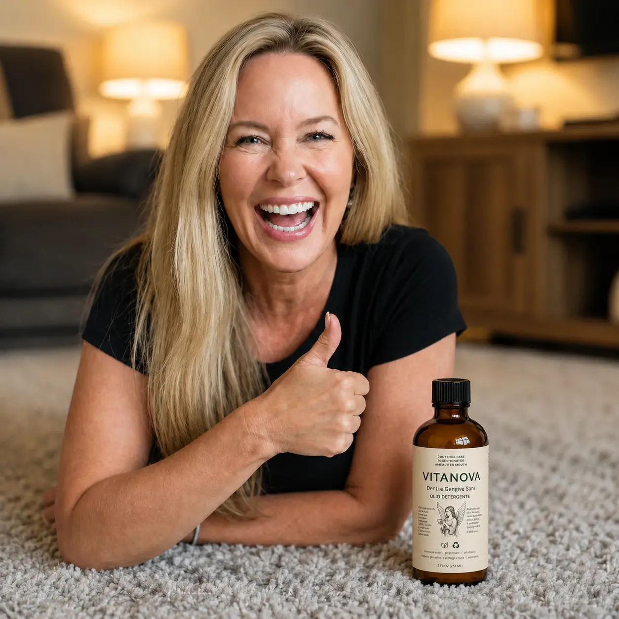 Mulher com produto